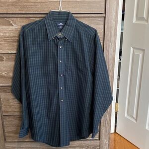 Brooks Brothers Navy and Green Plaid Shirt